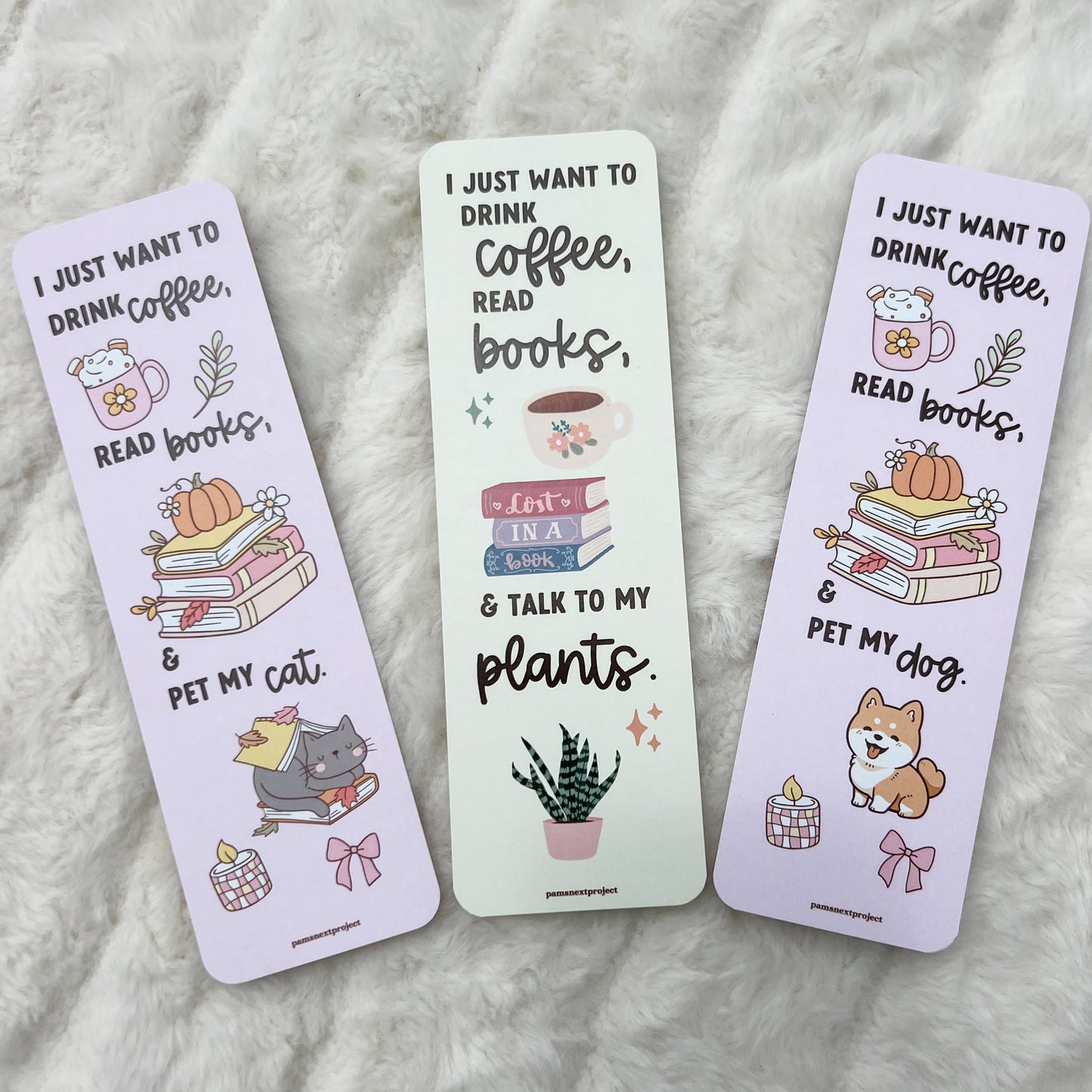 Coffee, Books, & Cat Bookmark