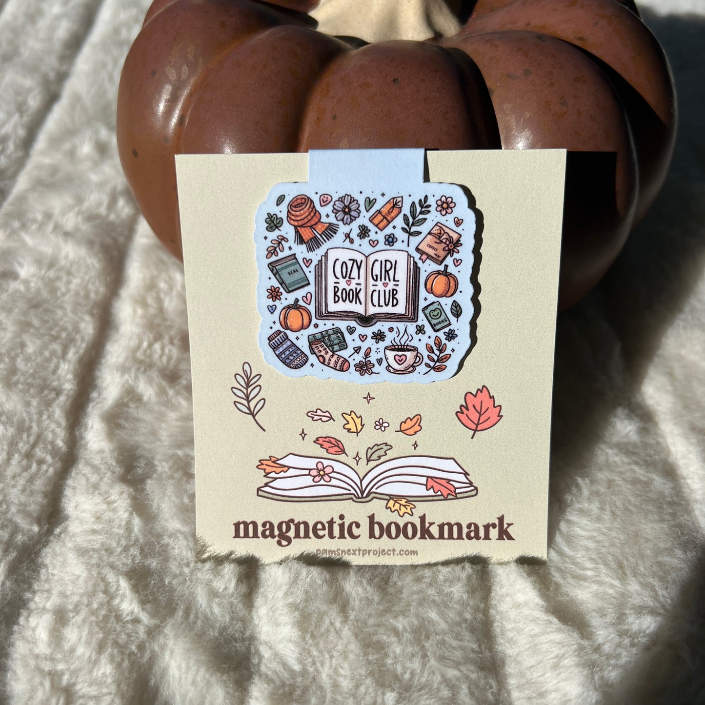 Cozy Girl Book Club Magnetic Bookmark