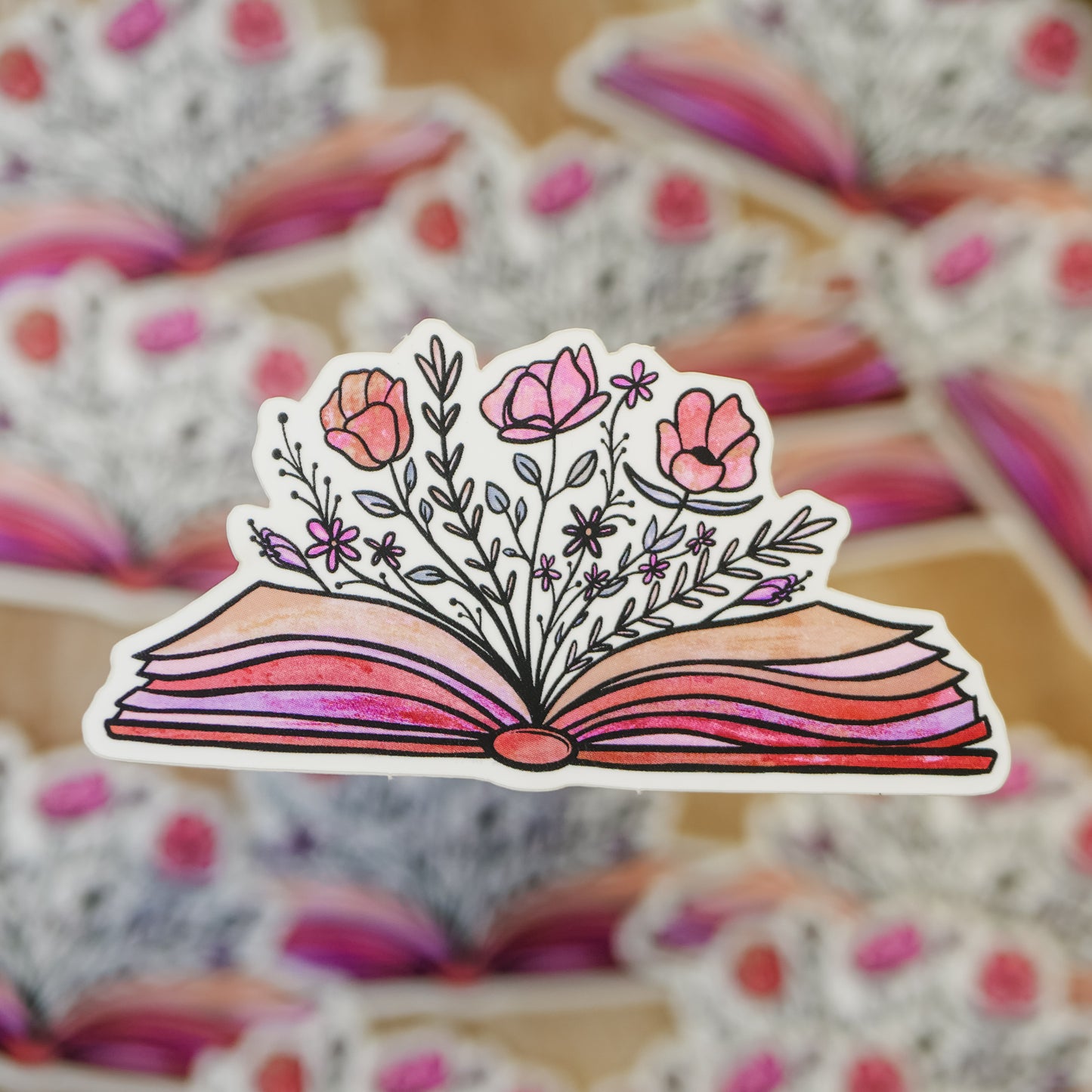 Blooming Book Sticker
