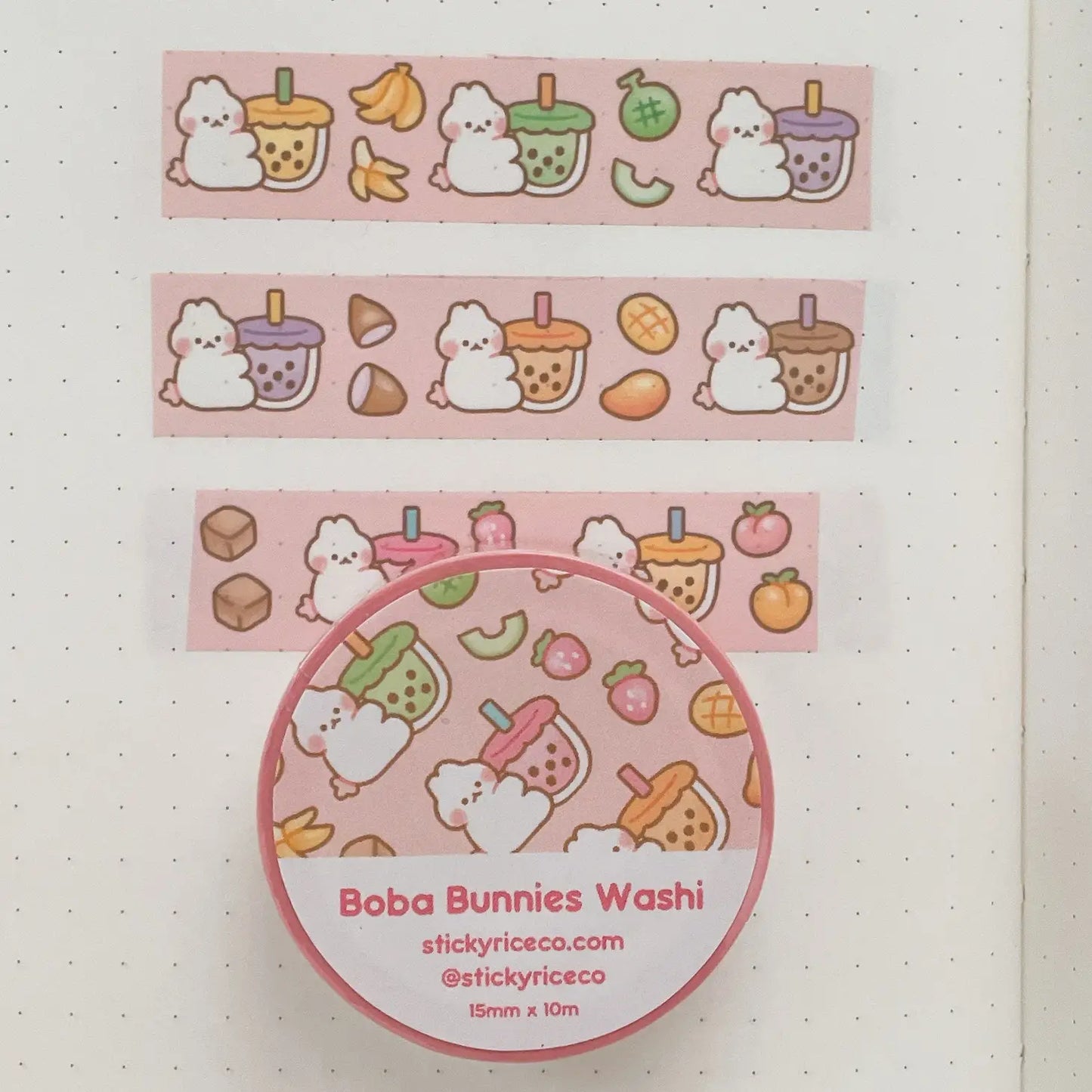 Boba Bunnies Washi Tape - @stickyriceco