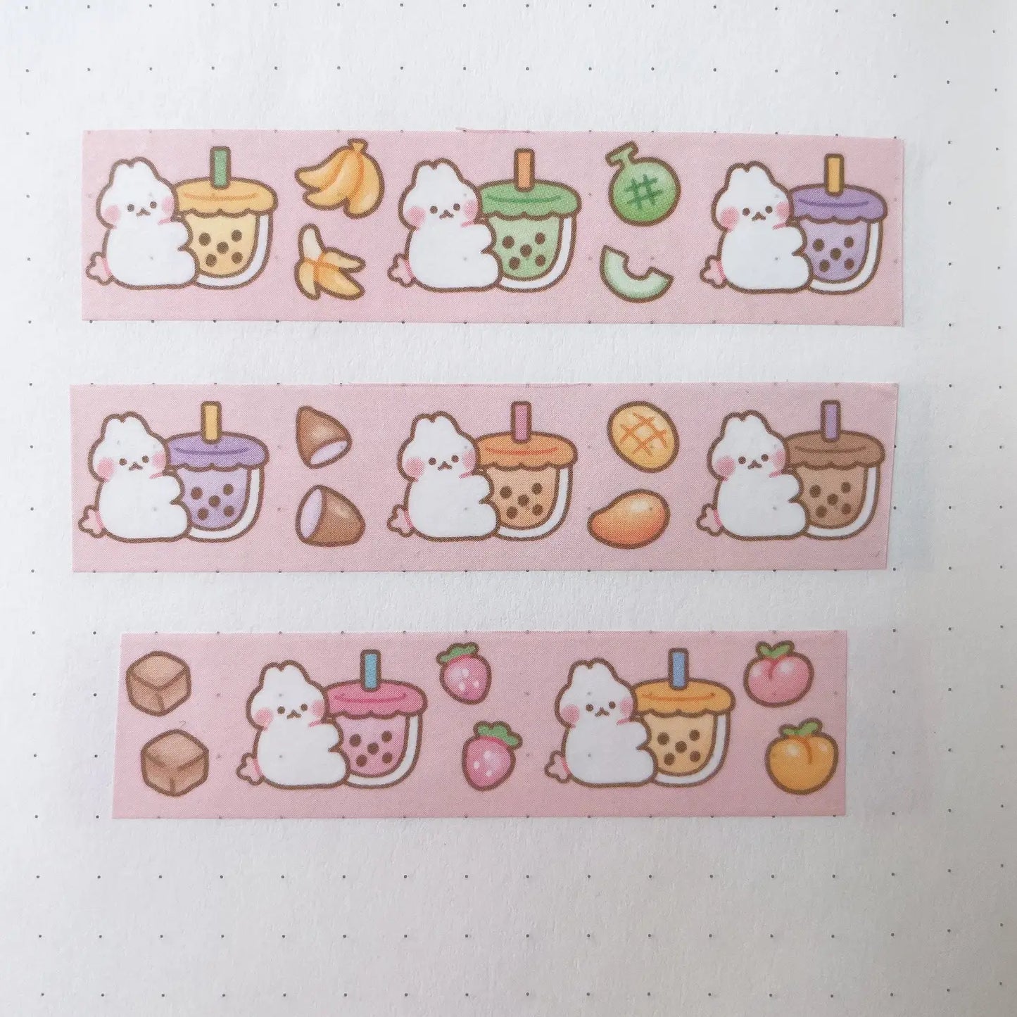 Boba Bunnies Washi Tape - @stickyriceco