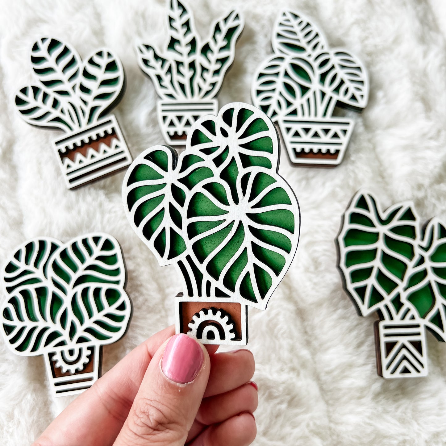 Houseplants Fridge Magnet Set