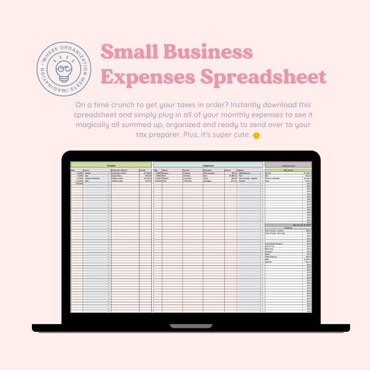 Small Business Expenses Google Spreadsheet