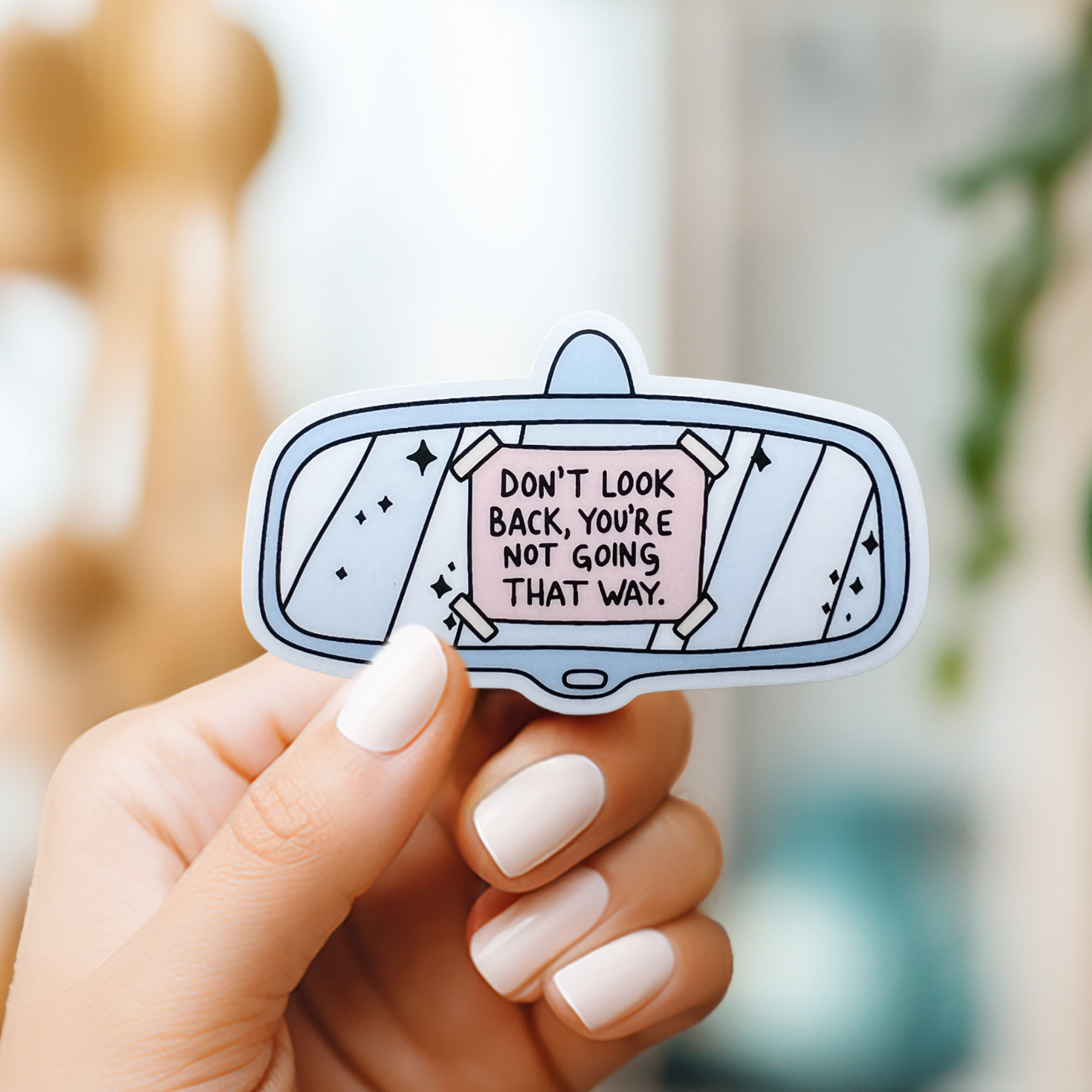 Rear View Mirror Sticker