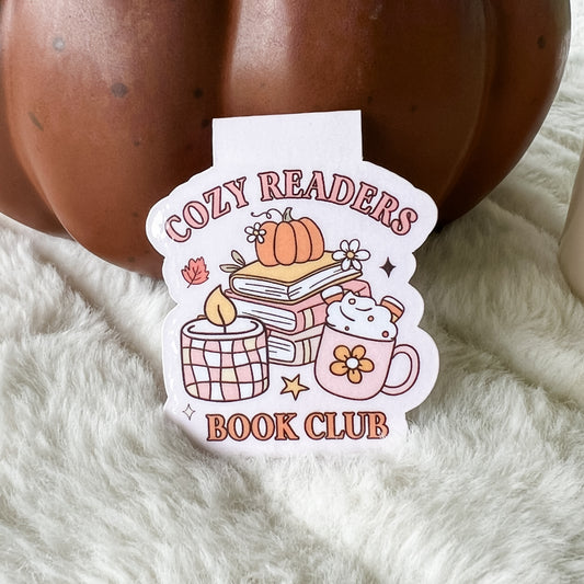 Cozy Readers Book Club Magnetic Bookmark