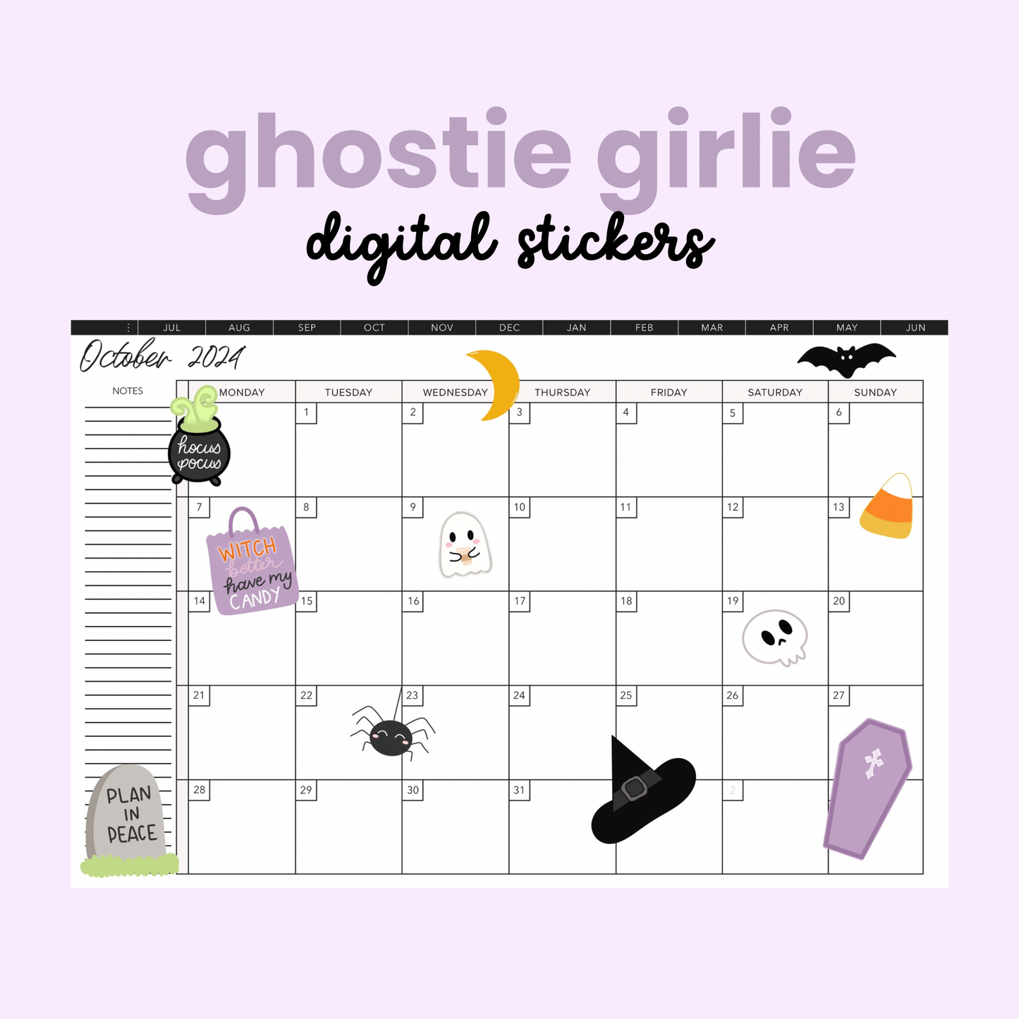 Ghostie Girlie Digital Stickers