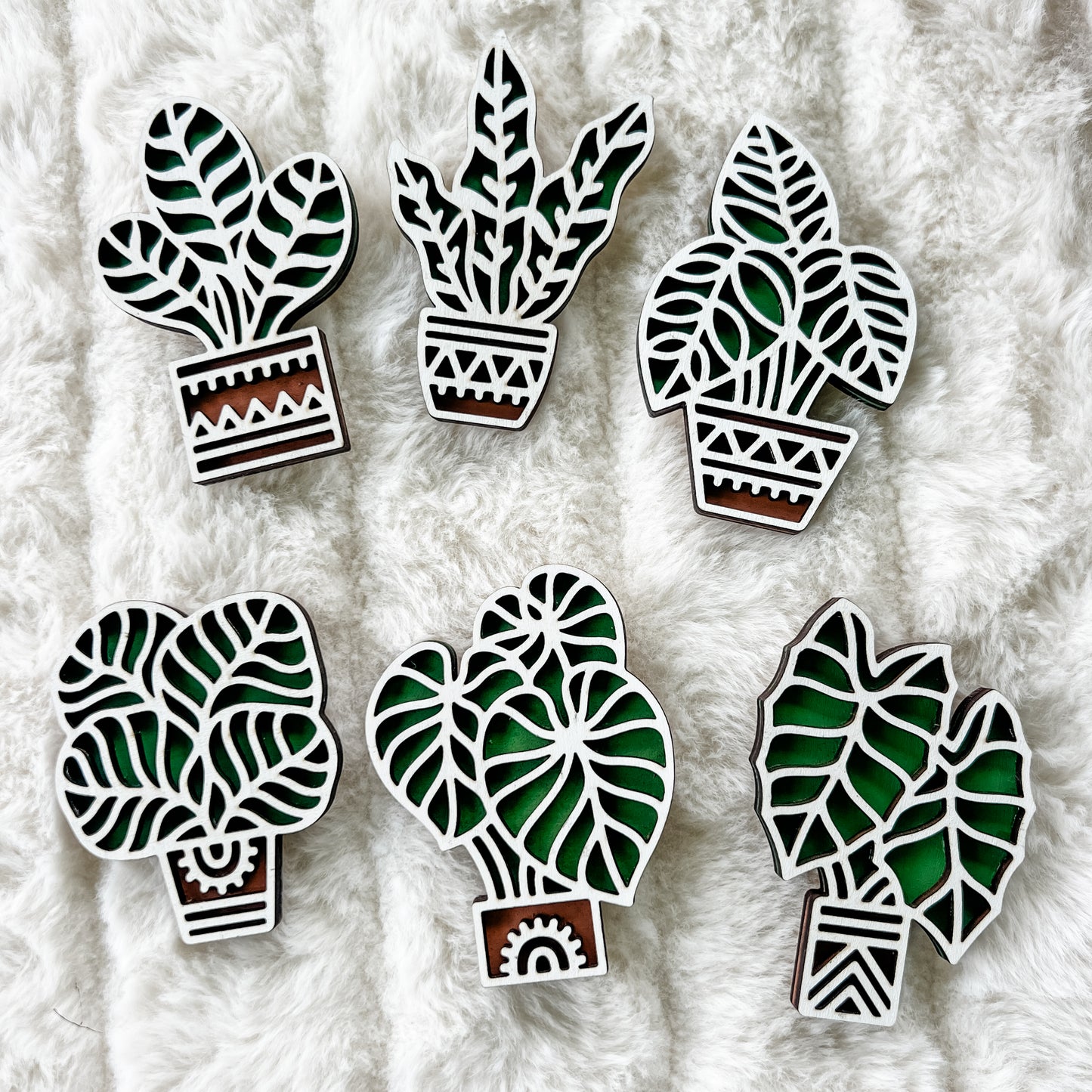 Houseplants Fridge Magnet Set