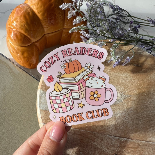 Cozy Readers Book Club Sticker