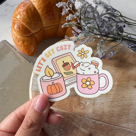 Let’s Get Cozy Sticker