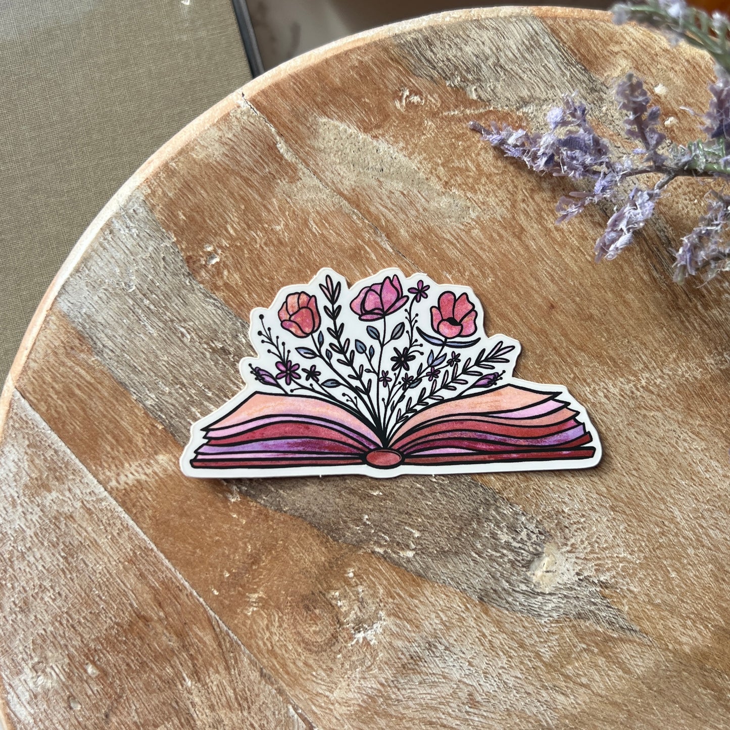 Blooming Book Sticker