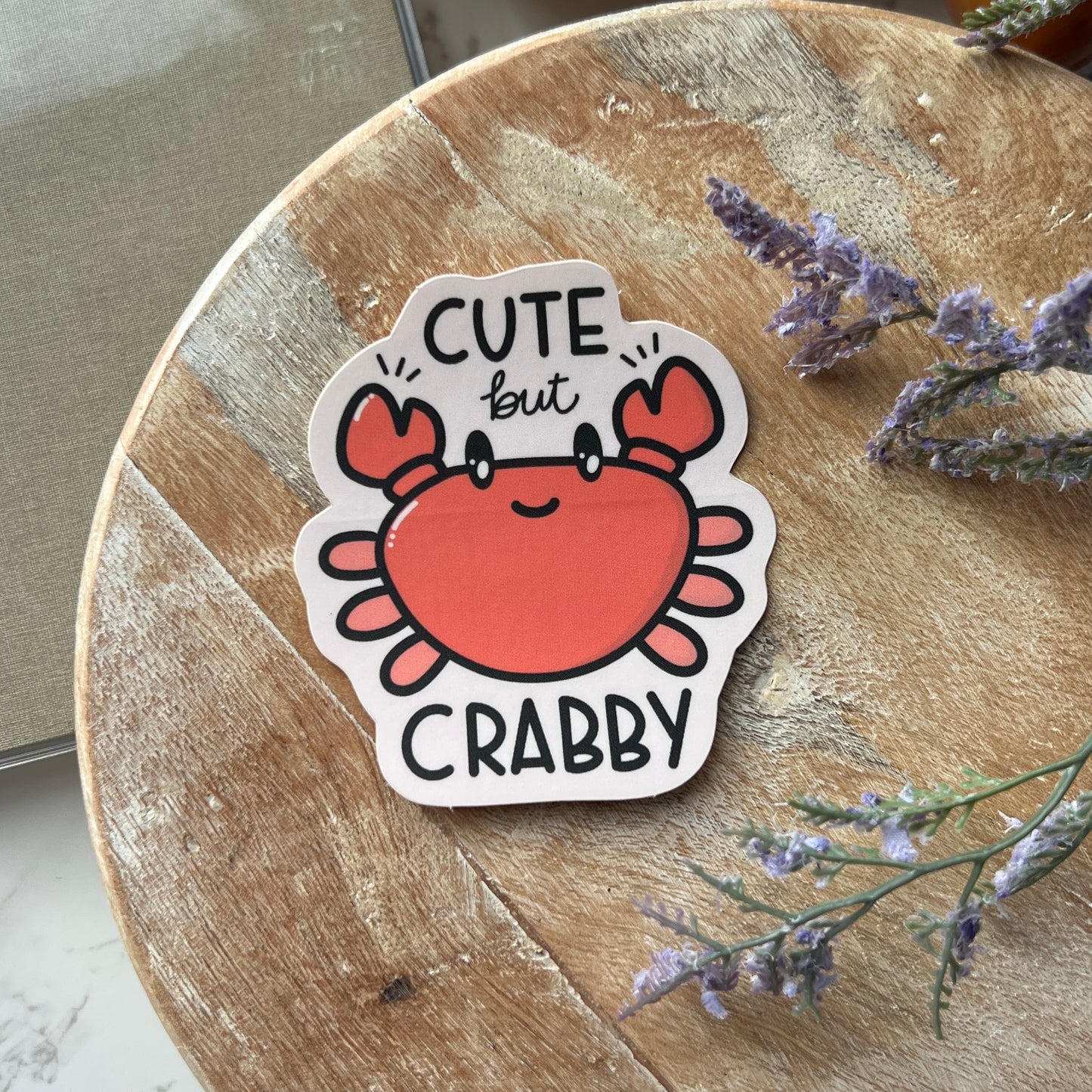 Cute but Crabby Sticker