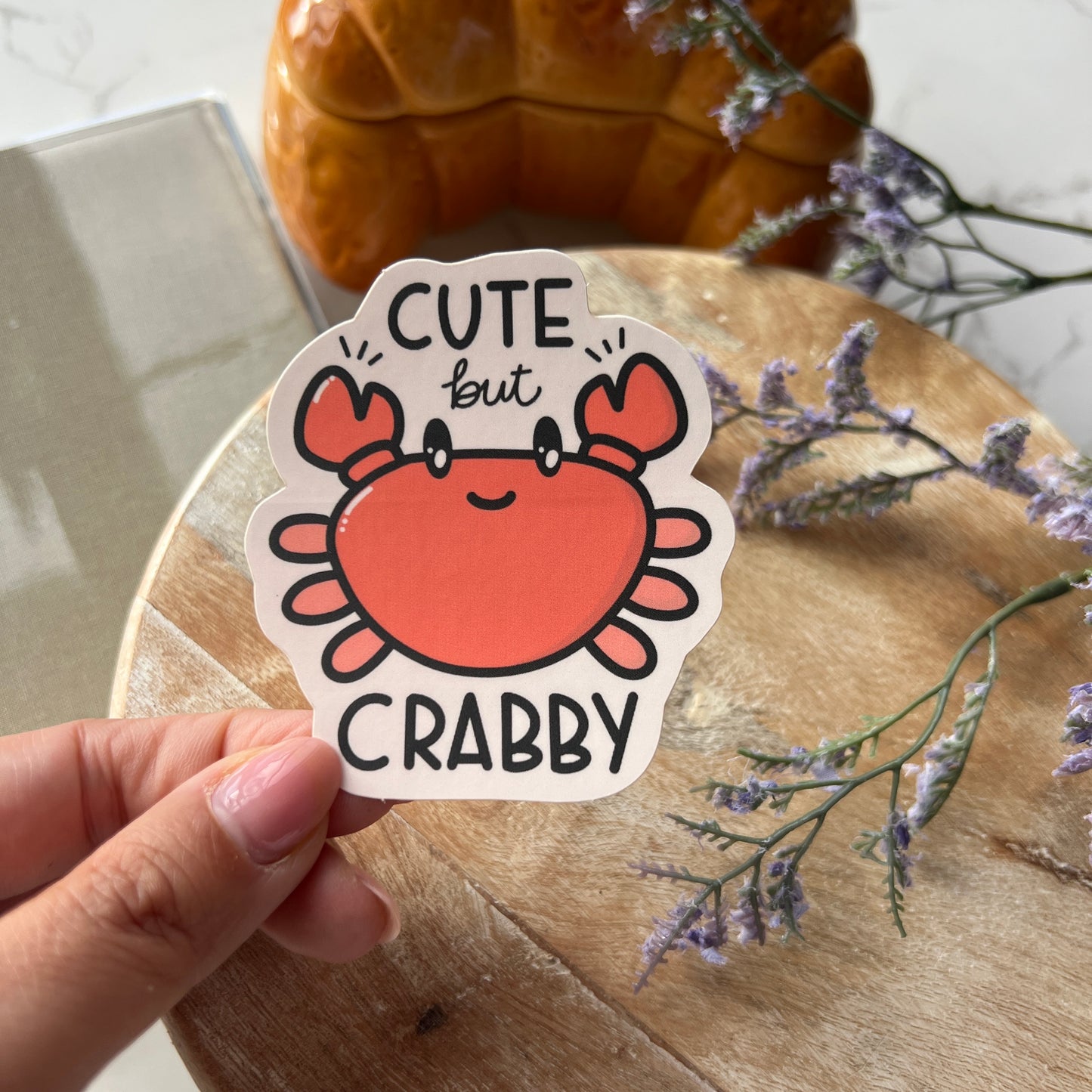 Cute but Crabby Sticker