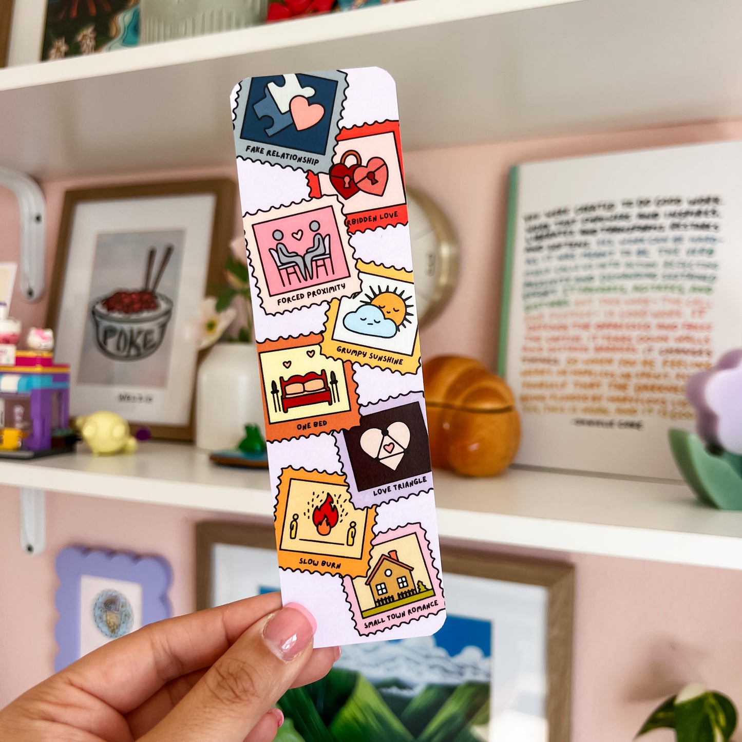 Romance Tropes Bookmark