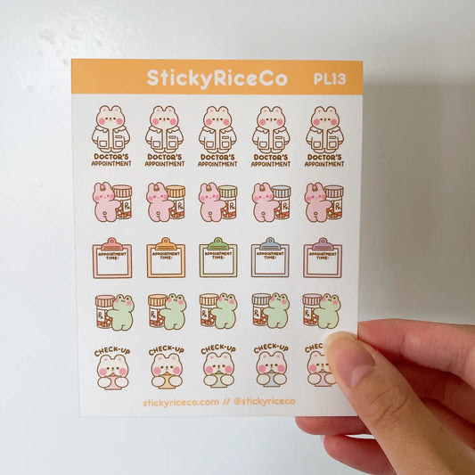 Doctor's Appointment Planner Sticker Sheet - @stickyriceco